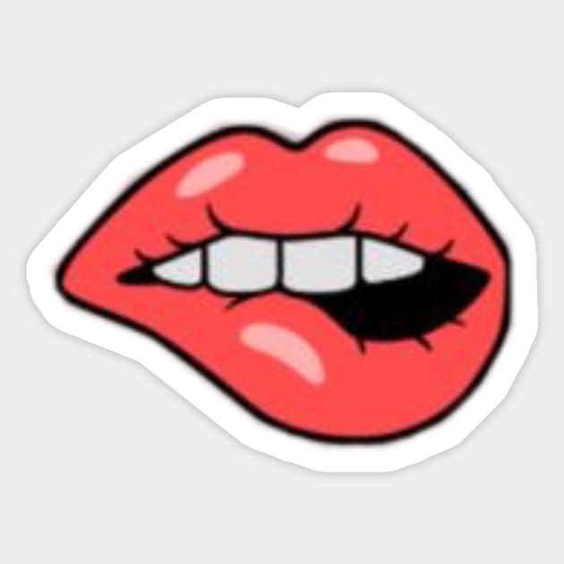 cartoon lips Sticker by carleemarkle